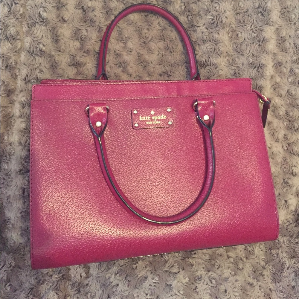 Kate Spade Wellesky Durham boar skin leather bag